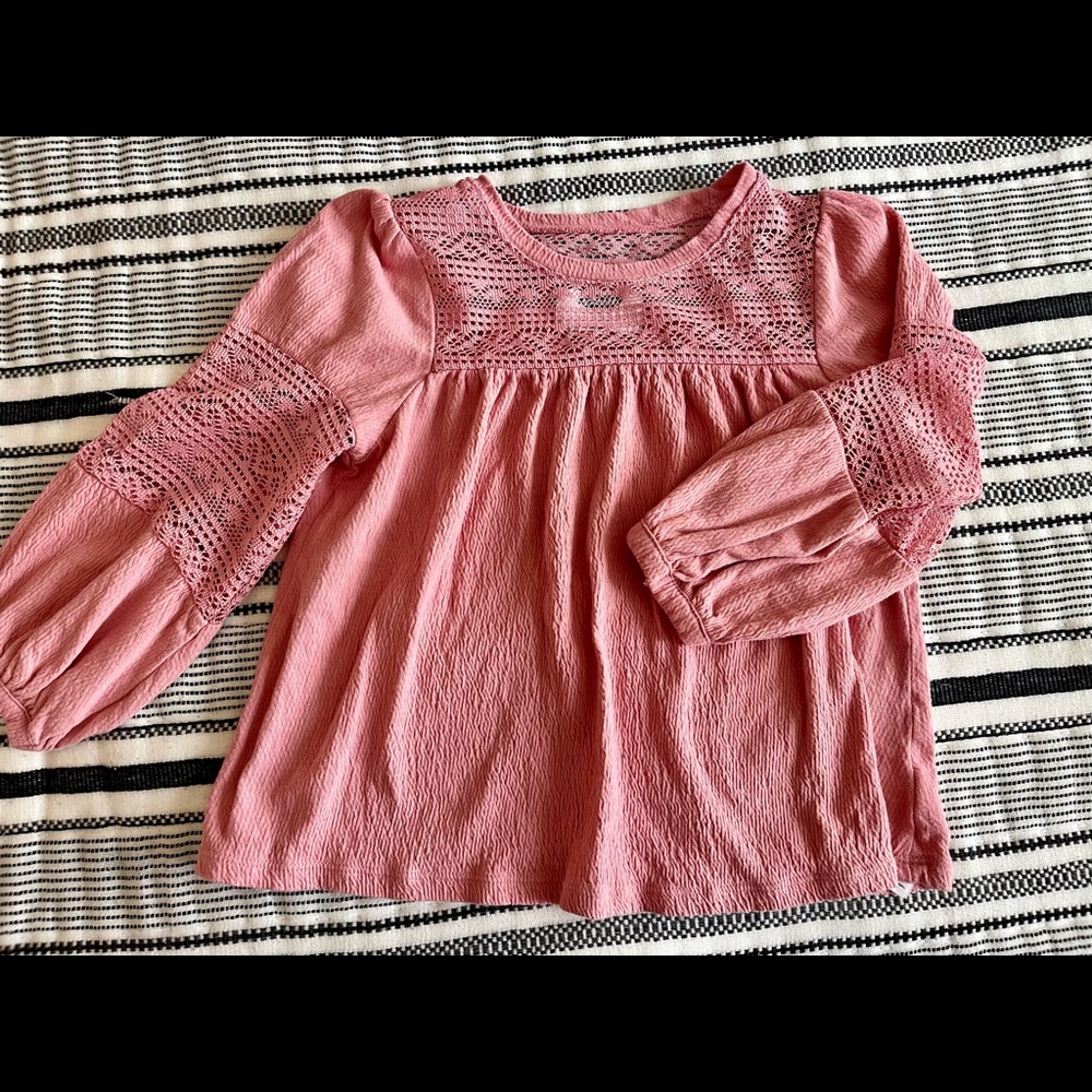 Blush colored peasant top